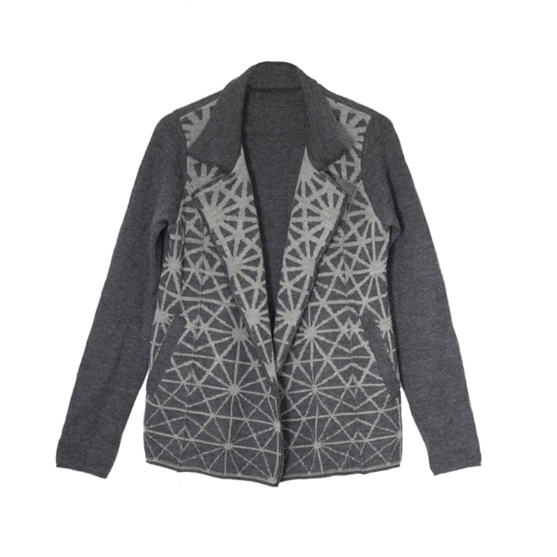 Saco con solapa Jacquard Estrella 803MUY2246G-BL3